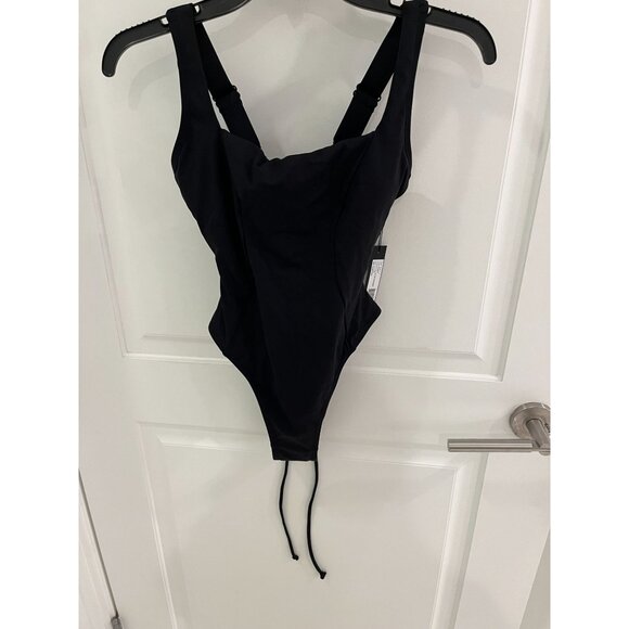 NWT TA3 Hi Cut Squarey One Piece Swimuit in Black S SMALL SHORT - Picture 3 of 9